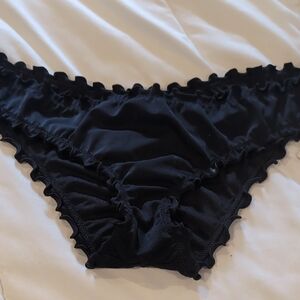 Black Ruffled Bikini Bottom